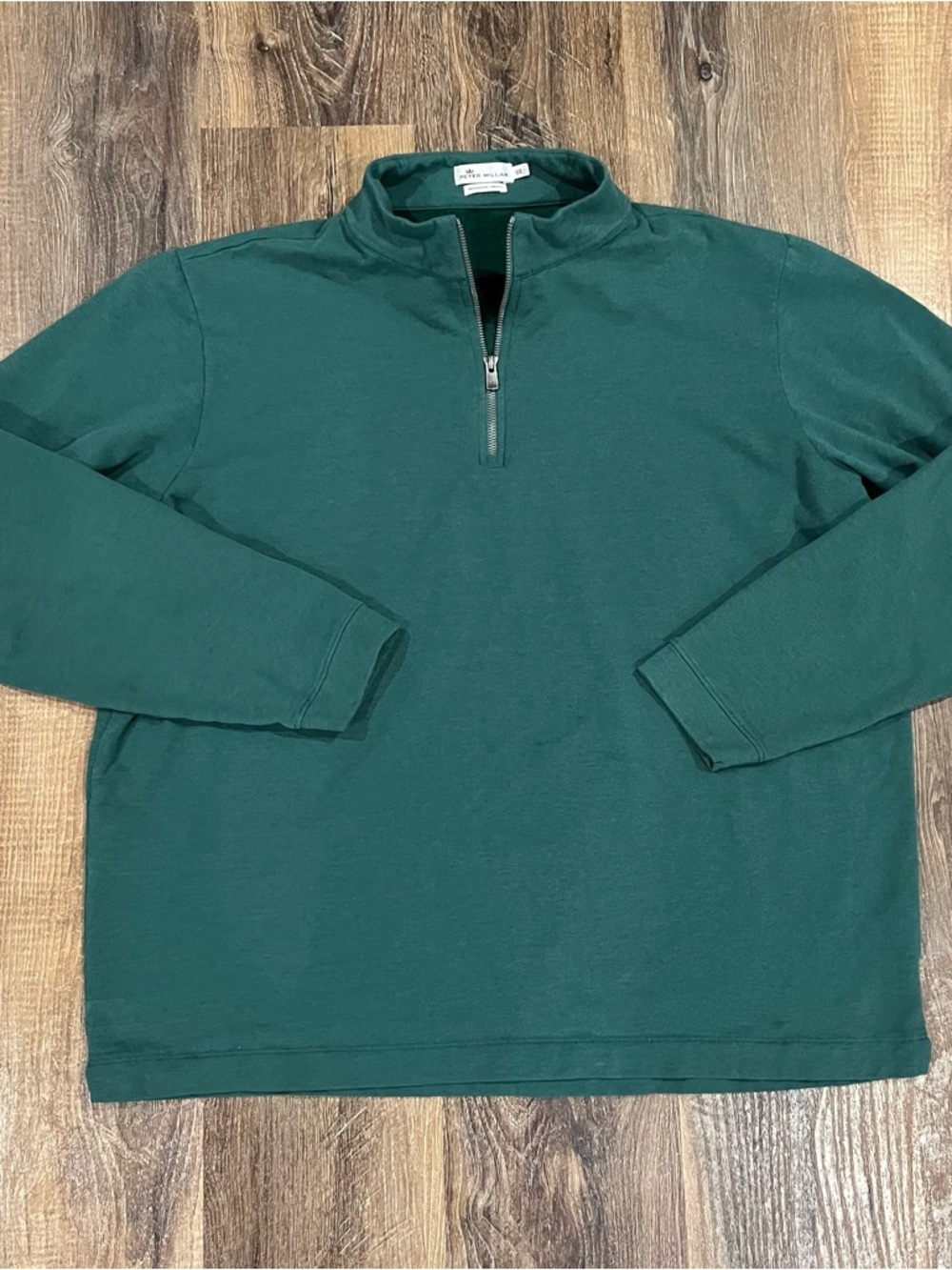 Peter Millar Mountainside Baby Alpaca Blend XXL Green Fleece 1/4 Zip Pullover